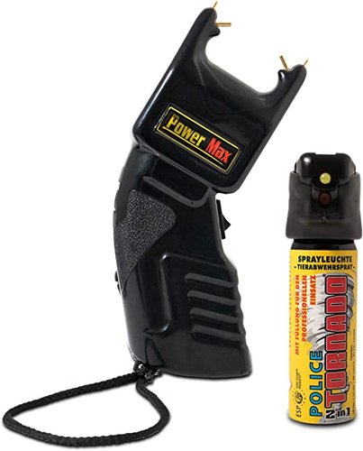 ESP Power Max 500 Elektroschocker mit PTB-Zulassung Set mit 63 ml Jet Pfefferspray