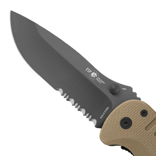 ESP Rettungsmesser Gezahnte Klinge Khaki