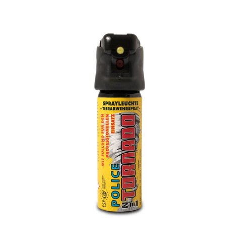 ESP Police Tornado Spray Flashlight 63 ml Tierabwehrspray Pfefferspray mit LED-Diode