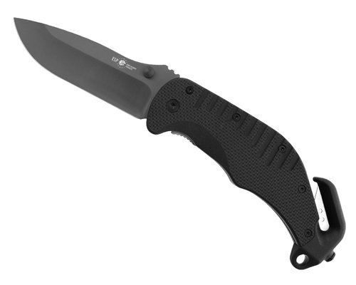 ESP Rettungsmesser Gerade Klinge Schwarz