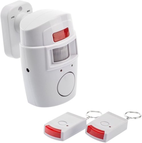 Hausalarm-Bewegungsmelder inkl. Wandhalterung + 2 Fernbedienungen 105 dB